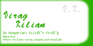 virag kilian business card